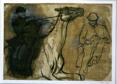 Sketch of Two Riders od Edgar Degas