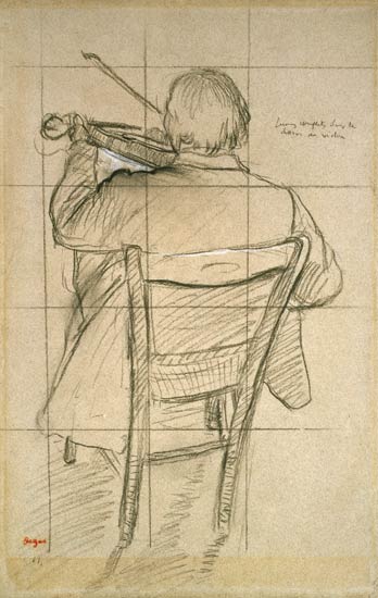 Study of a Violinist Seen from the Back od Edgar Degas