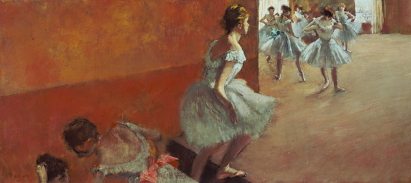 Dancers on stairs od Edgar Degas