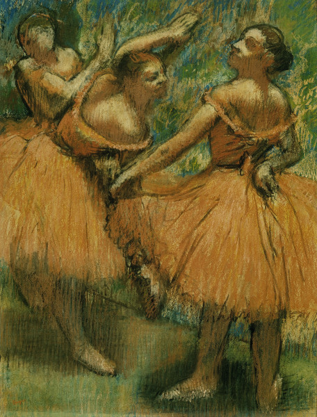 Dancers in Red od Edgar Degas