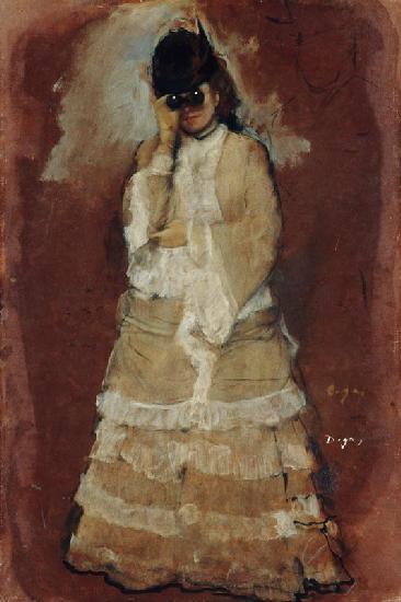 Lady with field glasses.