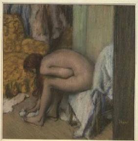 After the Bath, Woman Drying her Left Foot