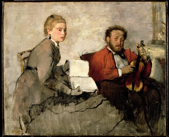 Violinist and Young Woman od Edgar Degas