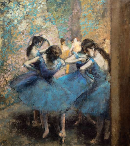 Dancers in blue od Edgar Degas