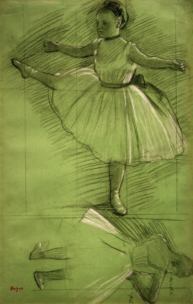 Two studies of dancers od Edgar Degas