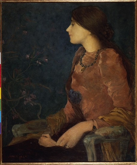 Pensive Lady, Seated od Edmond-Francois Aman-Jean