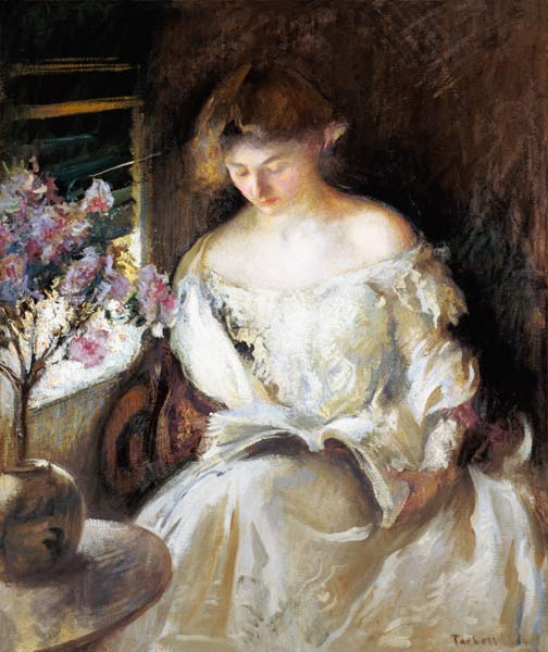 Reading young woman. od Edmund Charles Tarbell