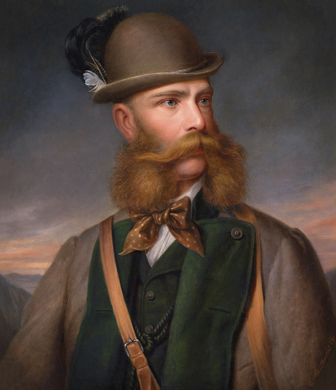 Portrait of Franz Joseph I of Austria in Hunting Dress od Edmund Mahlknecht