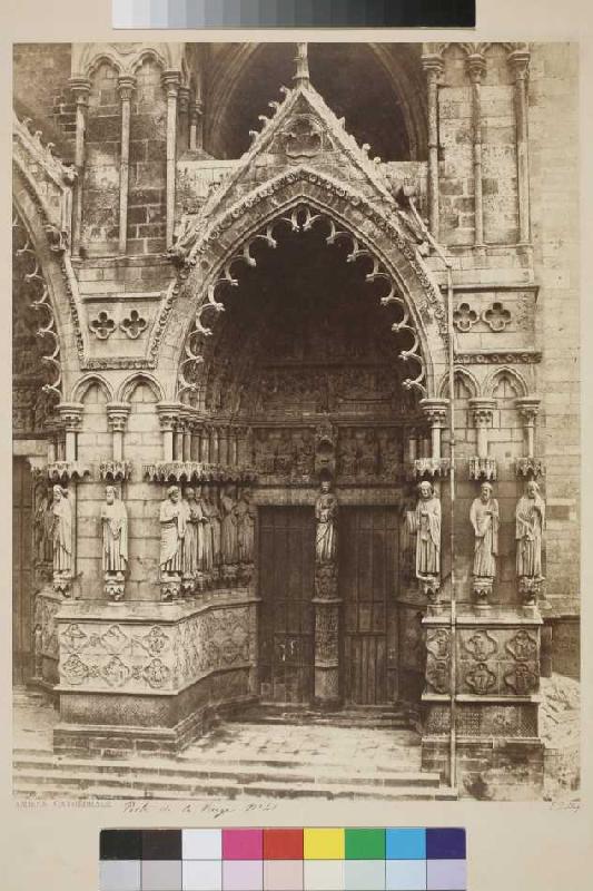 Amiens: Das 'Portail de la Vierge' an der Westfassade der Kathedrale od Édouard Baldus