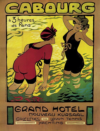 Poster advertising the Grand Hotel, Cabourg od Edouard Bernard