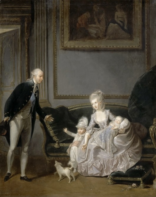 The Family of Louis Philippe Joseph d'Orléans (1747-1793) at the Palais-Royal, 1776 od Edouard Cibot