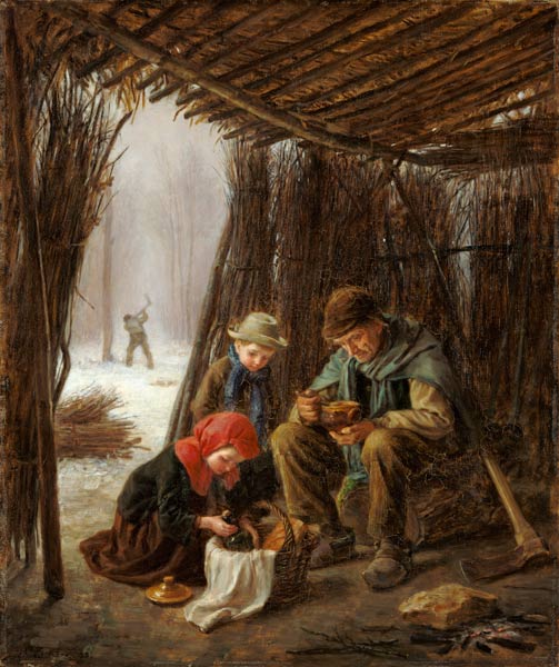 The Woodcutter's Meal od Edouard Frère