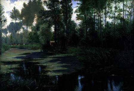 Landscape with a Pond od Edouard Louis Boudier