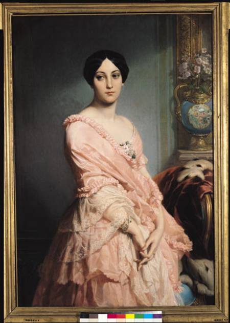 Portrait of Madame F od Edouard Louis Dubufe