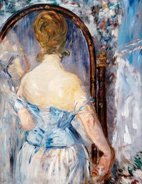 Frau vor dem Spiegel od Edouard Manet