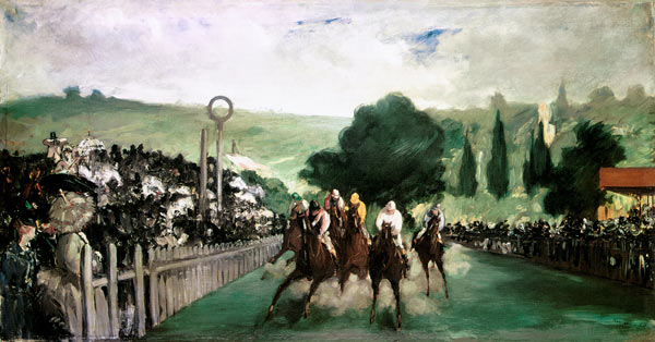Racing at Longchamps od Edouard Manet