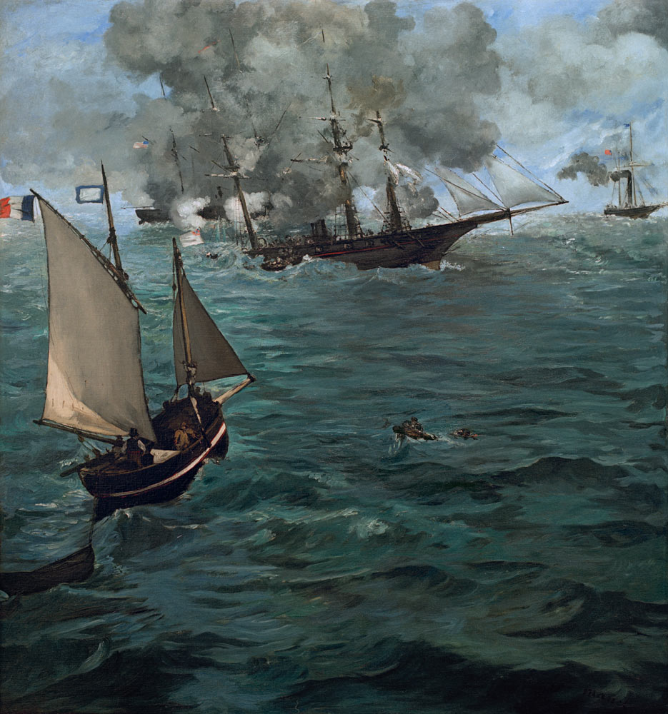 The Battle of the Kearsarge and the Alabama od Edouard Manet