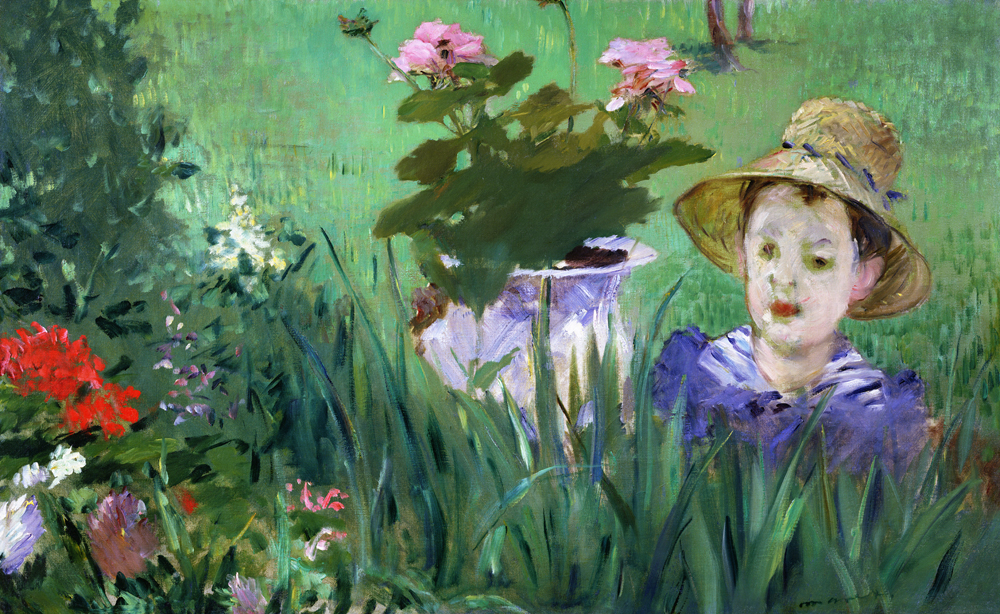 Boy in Flowers (Jacques Hoschedé) od Edouard Manet