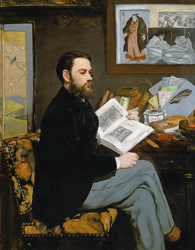 Portrait of Emile Zola (1840-1902) od Edouard Manet