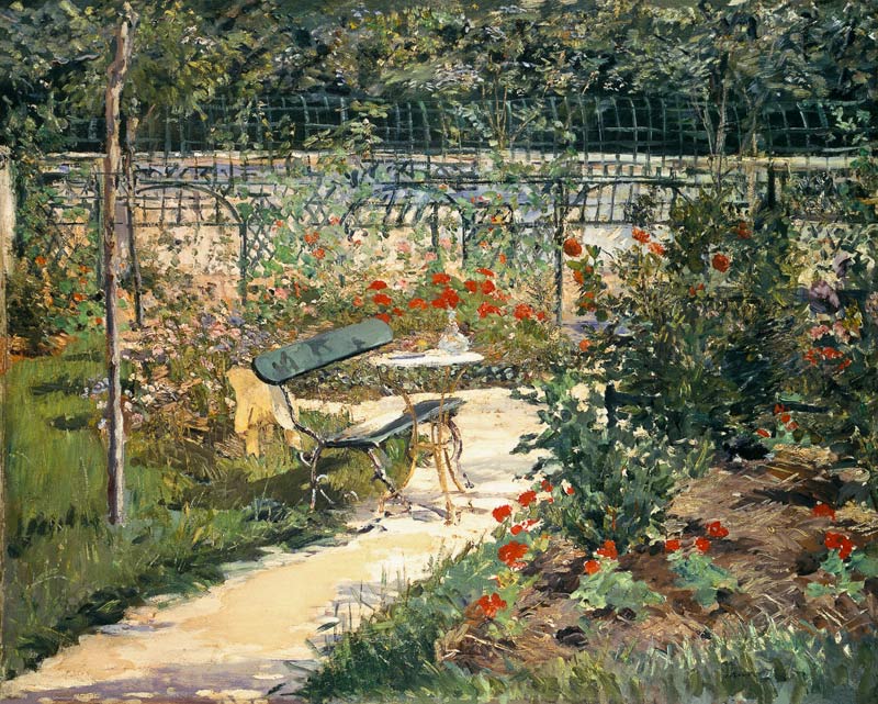 The Bench in the Garden of Versailles od Edouard Manet