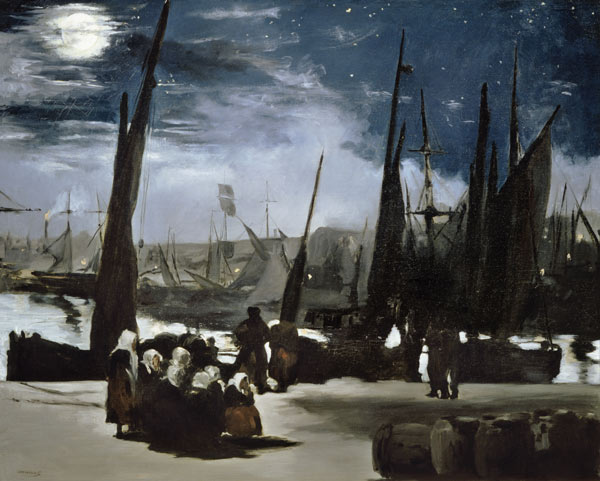 Moonlight over Boulogne Harbour od Edouard Manet