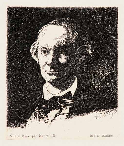 Portrait of the poet Charles Baudelaire (1821-1867) od Edouard Manet