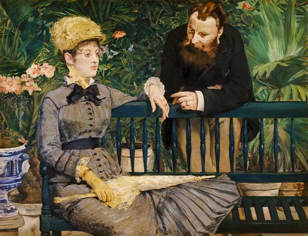 The married couple Guillemet in the greenhouse. od Edouard Manet