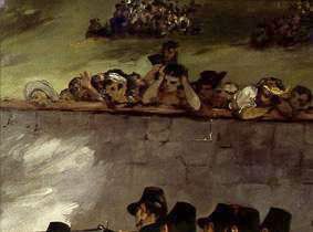 The Erschiessung emperors of Maximilian of Mexico. Detail: Spectator od Edouard Manet