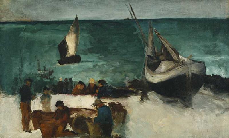 Fischer bei ihren Booten od Edouard Manet