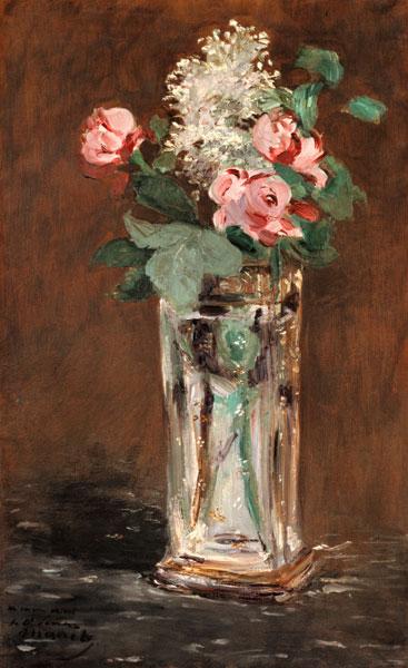 Flowers in a crystal vase