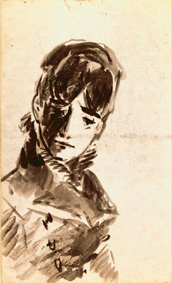 Female studies head od Edouard Manet