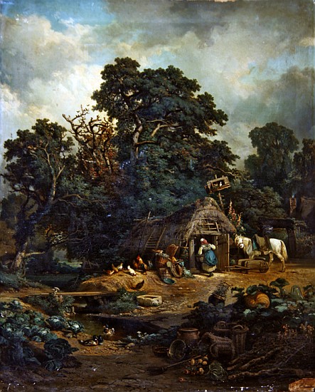Peasant landscape od Edouard-Theophile Blanchard