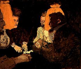 At the pack of cards (the brothers Nathanson and the married couple Blum) od Edouard Vuillard