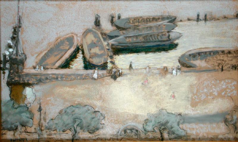 Loschplatz on the Aussenalster, 1913 (pastel on card)  od Edouard Vuillard