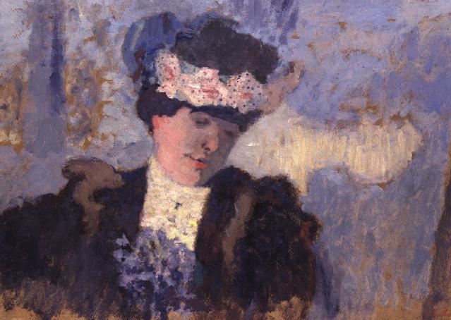 Madame Hessel wearing a Hat decorated with Flowers, c.1905  od Edouard Vuillard