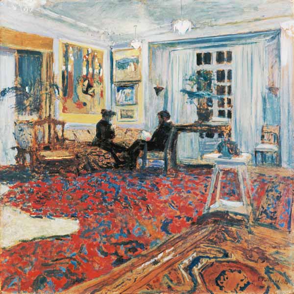 Chat in the drawing-room (Monsieur and madam Arthur Fontaine) od Edouard Vuillard