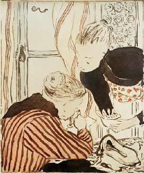 Madame Vuillard et une jeune fille