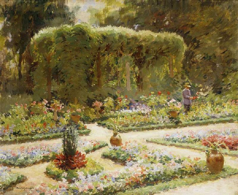 Im Garten od Edouard Gaetan Charles Ansaloni