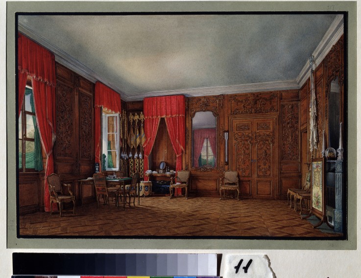 Oak study of Emperor Peter I. in the Great Palace in Peterhof od Eduard Hau