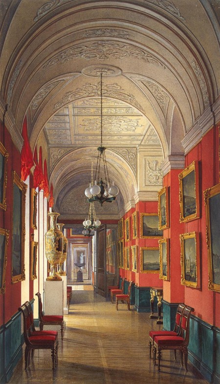 Interiors of the New Hermitage. The Room of the Petersburg Views od Eduard Hau