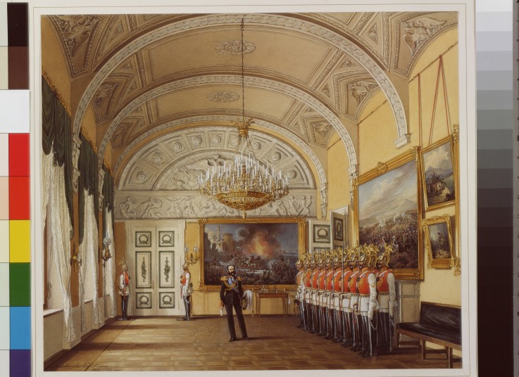 Interiors of the Winter Palace. The Guardroom od Eduard Hau