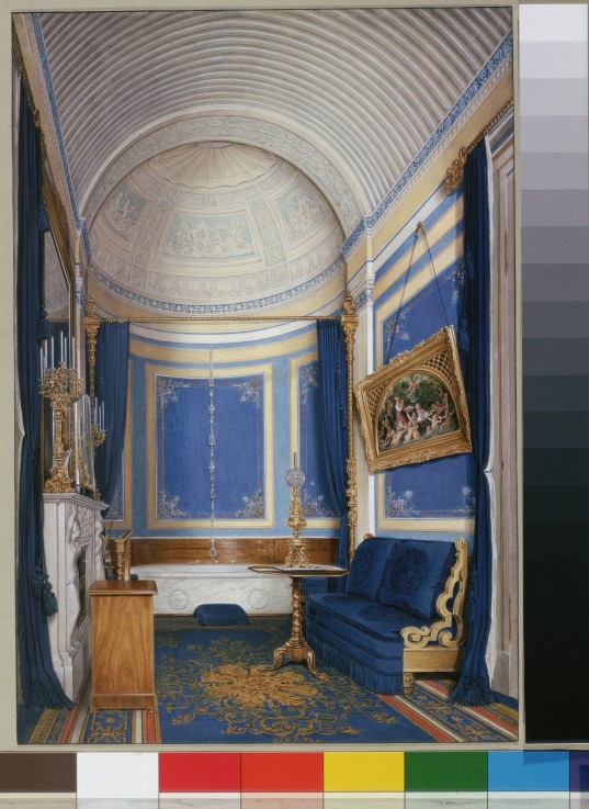 Interiors of the Winter Palace. The Bathroom of Empress Maria Alexandrovna od Eduard Hau