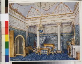 Interiors of the Winter Palace. The Bedchamber of Empress Alexandra Fyodorovna