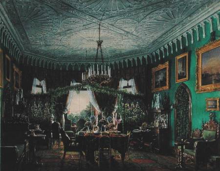 Drawing Room of Empress Alexandra Feodorovna (1798-1860) 1850s od Eduard Hau