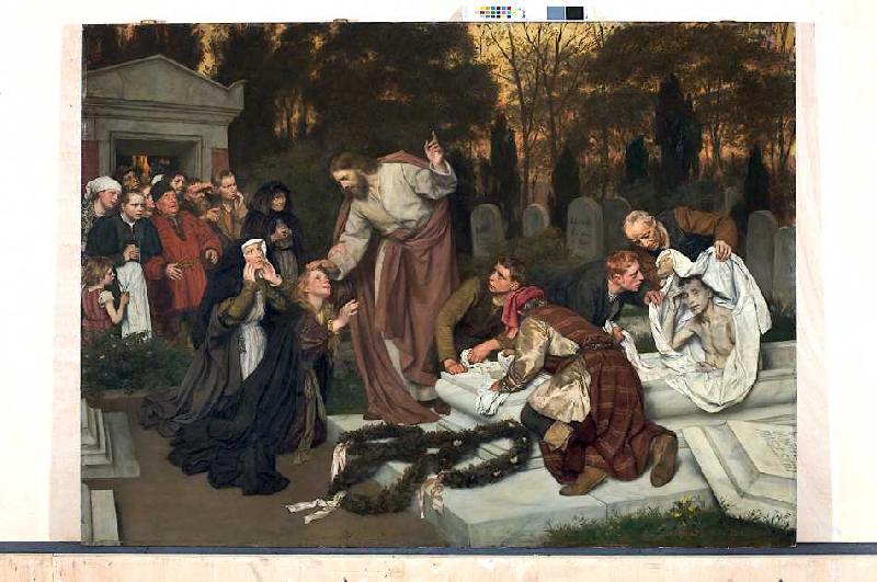Die Auferweckung des Lazarus od Eduard Karl Franz von Gebhardt