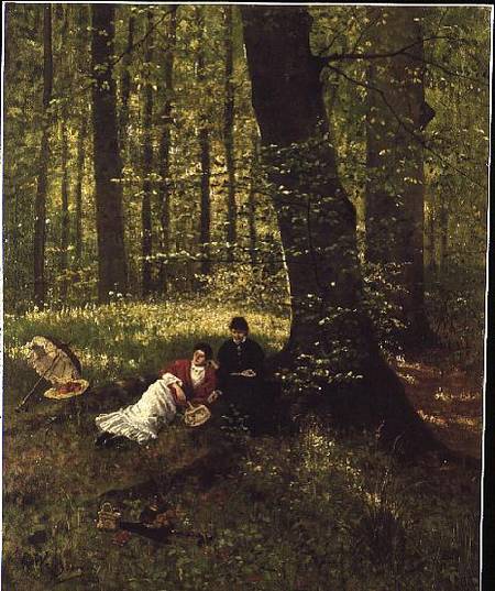 Reading in the Woods od Eduard Weichberger