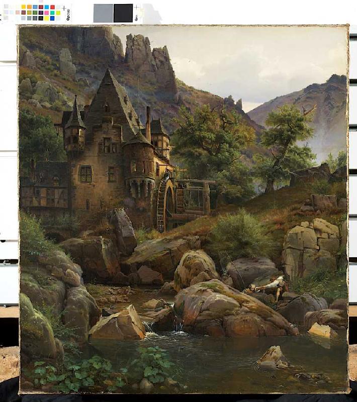 Landschaft mit Mühle im Morgenbachtal od Eduard Wilhelm Pose