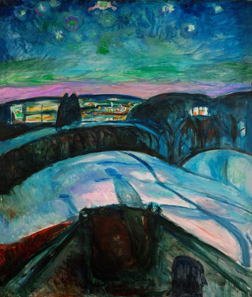 Hvězdná noc  od Edvard Munch