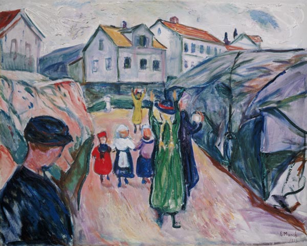 Village street Kragerö od Edvard Munch