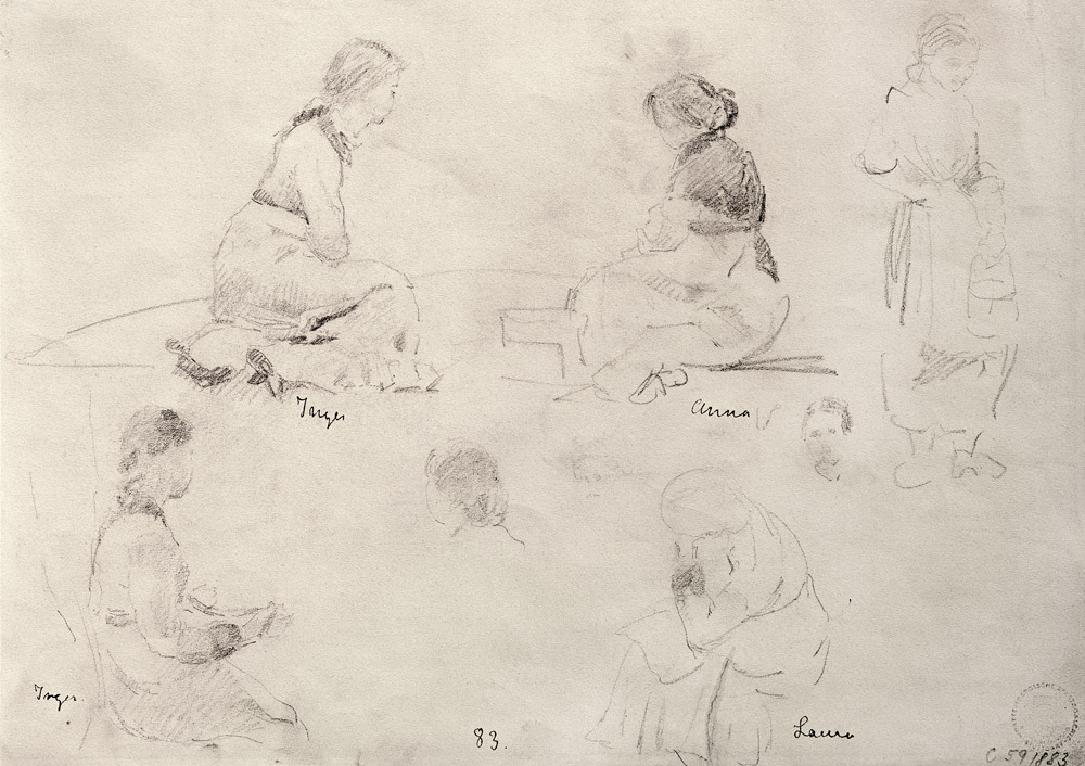 Five Studies of Women od Edvard Munch